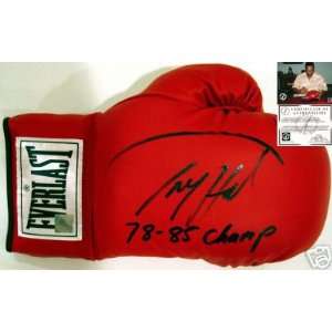  Larry Holmes Signed Stat Boxing Glove