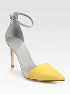 Alexander Wang   Lina Leather and Suede Colorblock Pumps