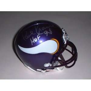 Paul Krause Autographed Minnesota Vikings Riddell Mini Helmet with 
