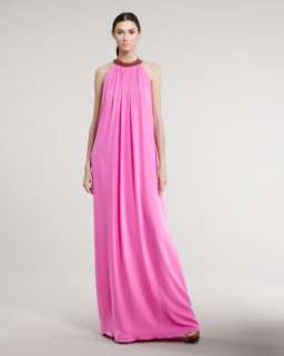 Round Neckline Gown  