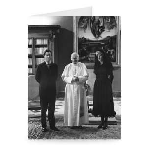 Pope John Paul II meets with Prince Charles   Greeting Card (Pack of 