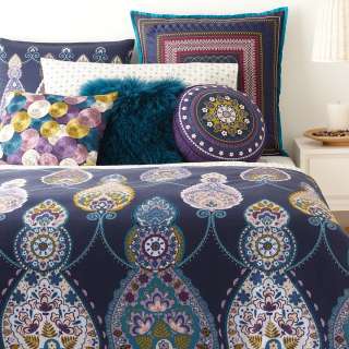 Sky Paisley Flower Decorative Pillow, 18 x 18   Bedding   Categories 