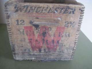   WINCHESTER AMMO WOOD BOX SMALL ARMS SHOT GUN CARTRIDGE REPEATING ARMS