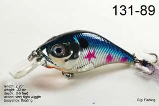 Holographic 2.9 Bass Trout Fishing Lure Bait Tackle  