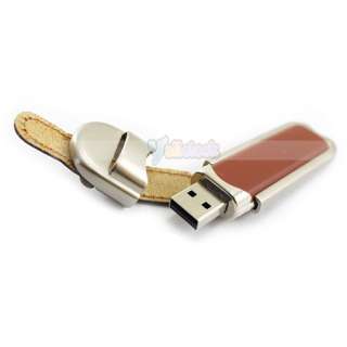 1GB USB 2.0 Flash Memory Drive Brown Leather Cover 1G  
