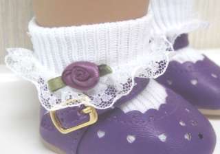 DOLL CLOTHES FITS American Girl Lace Socks LOVE PURPLE?  