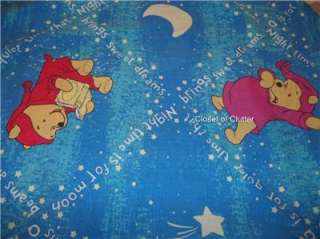   the POOH Bedtime Character Twin Flat Bed Sheet (Vintage Fabric)  