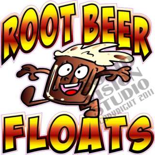 14 Root Beer Floats Ice Cream Concession Sign Decal  