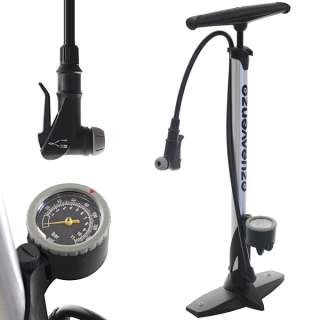   Pressure Bicycle Bike Alloy Floor Air Pump Gauge 610696766656  