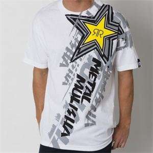    Metal Mulisha Rockstar Storm T Shirt   2X Large/White: Automotive