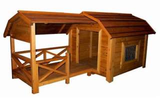 Dog House Stable Barn w/Porch Wood Wooden  