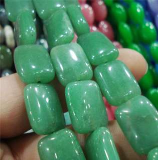 13x18mm Green Emerald Gemstone Loose Bead 15square  