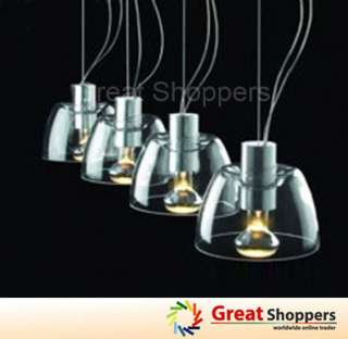 New Modern Glass Shade Ceiling Light Pendant Lamp x 4 Pendants