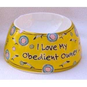  Ganz I Love My Obedient Owner Small Dog Bowl