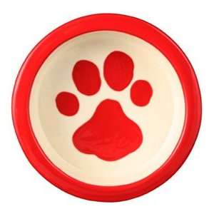 Melia ceramic dog bowl, 6 cup hot tamale red paw dog bowl 