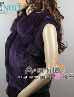 colours Fine Quality Fox Hair Collar Short Fur Vest Purple Pink Deep 