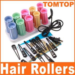 Electric Hair Curlers Rollers Perm Set Ceramic Heater 10 Rollers 13 