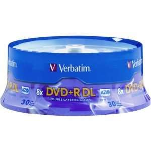  Verbatim 8x Dvd+R Double Layer Media Branded 8x Maximum 