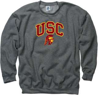 USC Trojans Dark Heather Perennial II Crewneck Sweatshirt  
