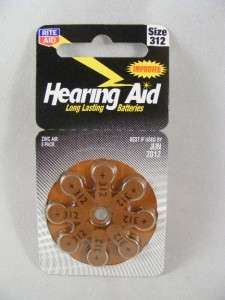 Hearing Aid Batteries Size 312 Zinc Air With Tab 1.4V 24, 48, 72 