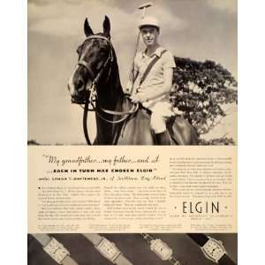  1934 Ad Elgin Wrist Watch Models Polo Sport Rider 