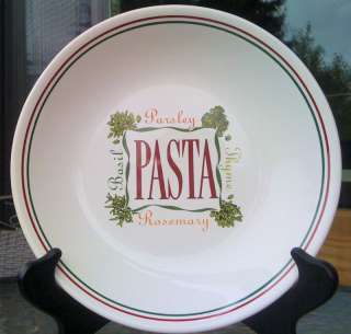 CERTIFIED INTL CORP PASTA BOWL WHITE HERBS LGE PORTUGAL  