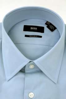 Hugo Boss Mens Dress Shirt Enzo 100% Cotton Solid Color  