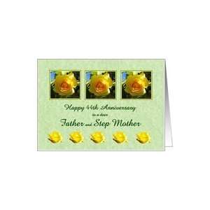  Happy 44th Anniversary Father and Step Mother   Yellow Rose Flowers 