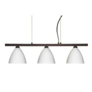   Cable Hung Linear Pendant Finish Bronze, Glass Shade Copper Foil