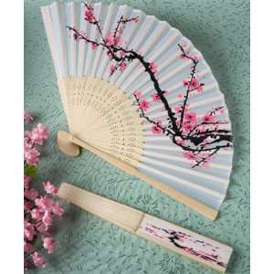   Blossom Design Silk Folding Fan Favors (80   239 items) Toys & Games