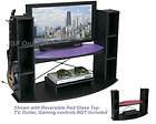 Reversible Purple & Red Top Gamer Gaming Console, TV Stand 