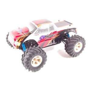  ACME Monster T Silver RC Nitro Gas Powered Truck 1/10 Radio Remote 