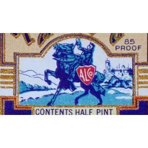  Royal Knight Dry Gin Label, 1/2 Pint, 1930s Everything 