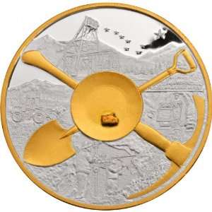  Gold Rush Alaskan Mining Medallion Gold Enhanced Silver 