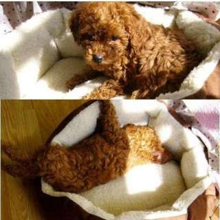 Color Pet Dog Puppy Cat Soft Fleece Warm Bed House Plush Cozy Nest 
