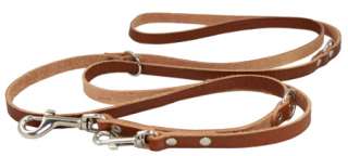 European Leather Dog Leash Adjustable Brown 46 73  