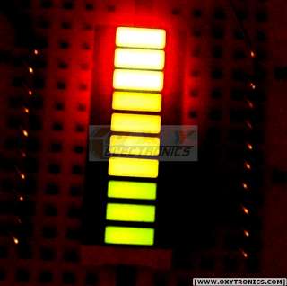 10 SEGMENT LED Array BARGRAPH fixed Tri Color New  
