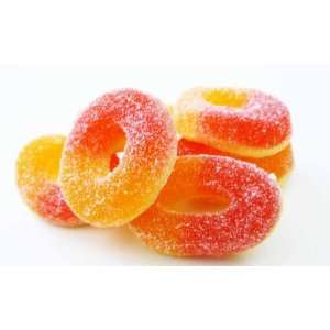 Peach Gummi Gummy Rings Candy 1 Pound Bag  Grocery 