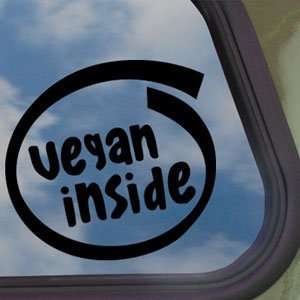  Vegan Inside Black Decal Car Truck Bumper Window Sticker 