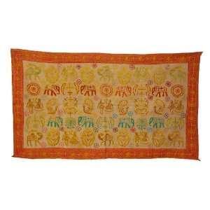   Tapestry with Graceful Silk Thread Embroidery Work