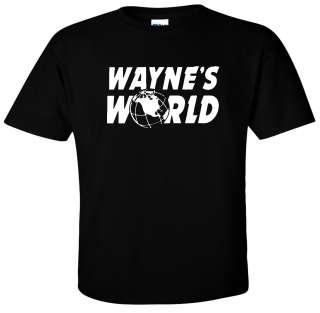 Waynes World logo T shirt SNL saturday night live 90s tee sizes S 5X 