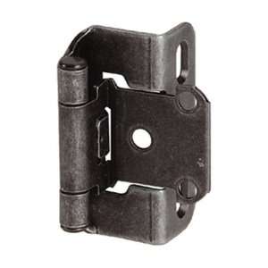  Self Closing Partial Wrap Hinge in Wrought Iron Finish 