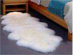 Natural White Lvory Sheepskin Double Rug Long Wool New  