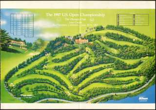 US OPEN Golf Olympic Club San Francisco Golf Course Map 1987  