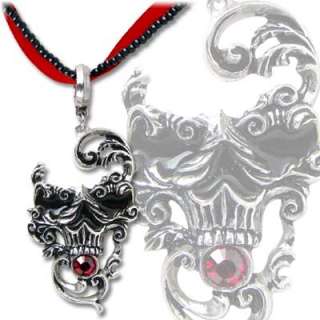   Death Mask Masquerade Venetian Goth Necklace Mardis Gras Tattoo  