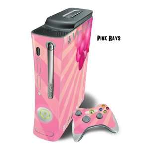   Xbox 360 Console + two Xbox 360 Controllers   Pink Rays Video Games