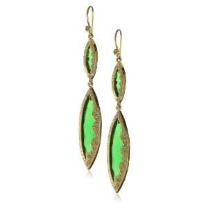 MELINDA MARIA Sassy Collection Emerald Sassy Marquis Earring