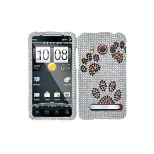   with Bling Silver Rhinestone Diamonds Skin Case Cover for HTC Evo 4G