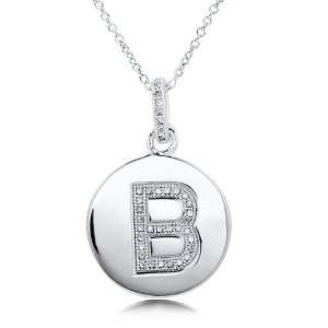   Initial Letter B Pendant Necklace   Unisexs Necklaces Jewelry