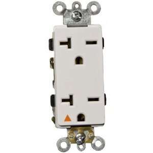   81926 20A 250V Decorator Isolated Ground Duplex Receptacle in White